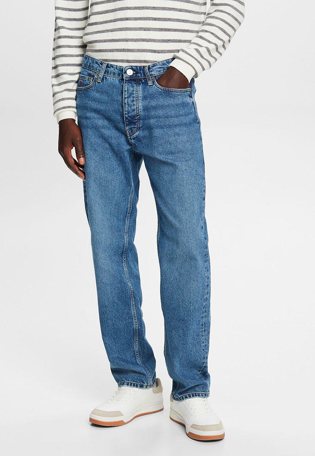 Jeans tiro medio corte recto estilo retro Hombre Esprit-0