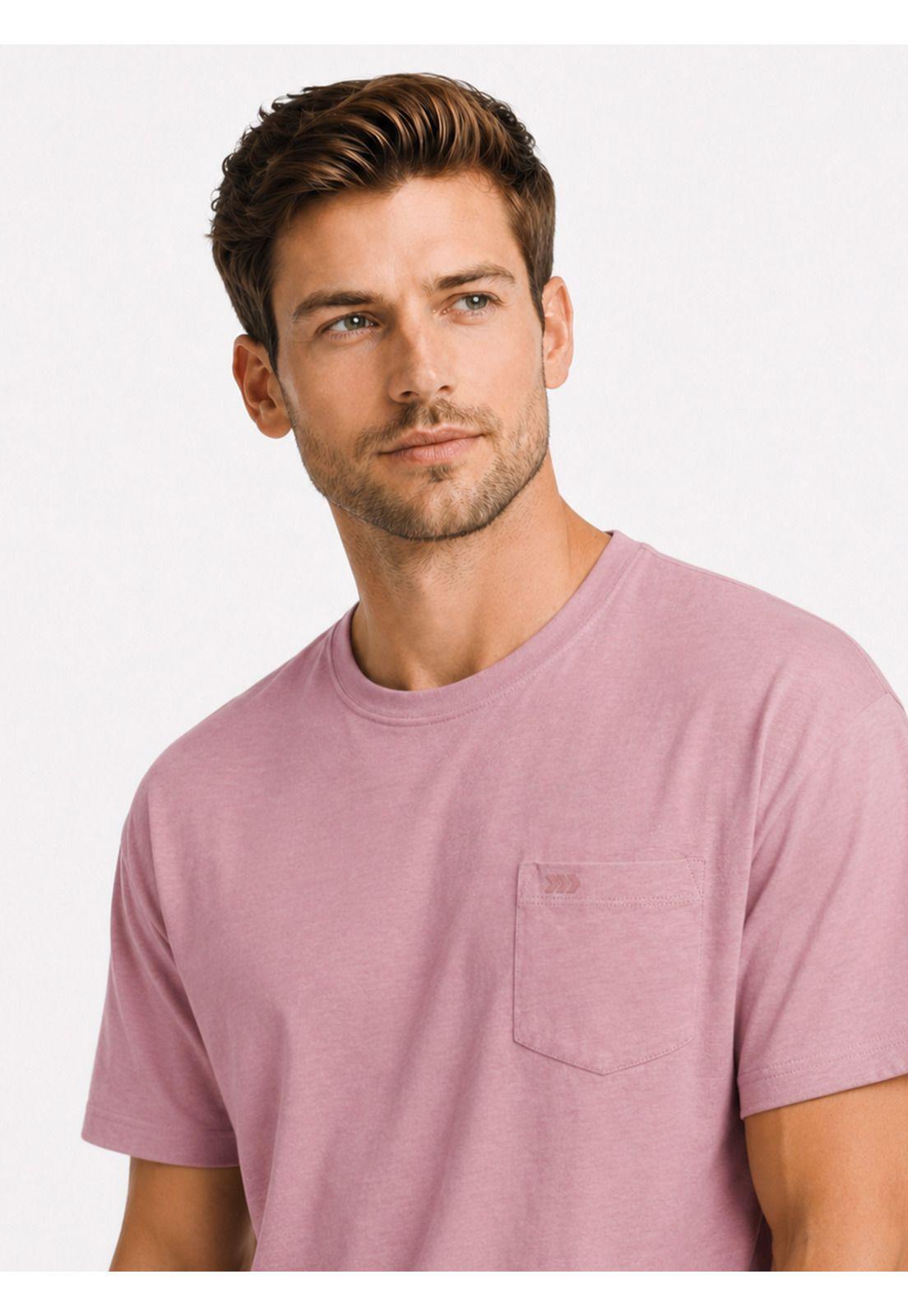 Polera Algodón Lisa Regular Fit Rosado Arrow PO34031RD-2