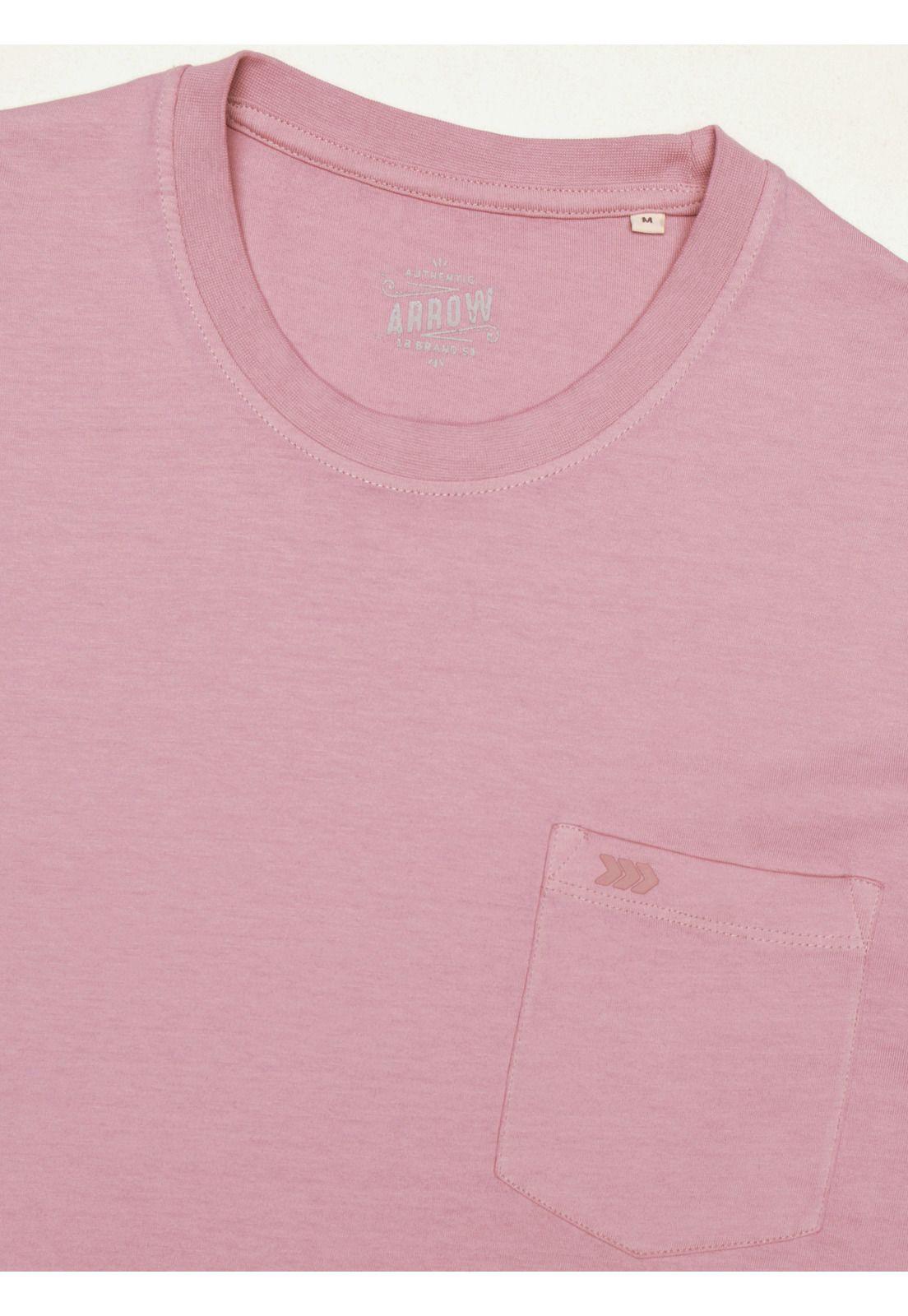 Polera Algodón Lisa Regular Fit Rosado Arrow PO34031RD-4