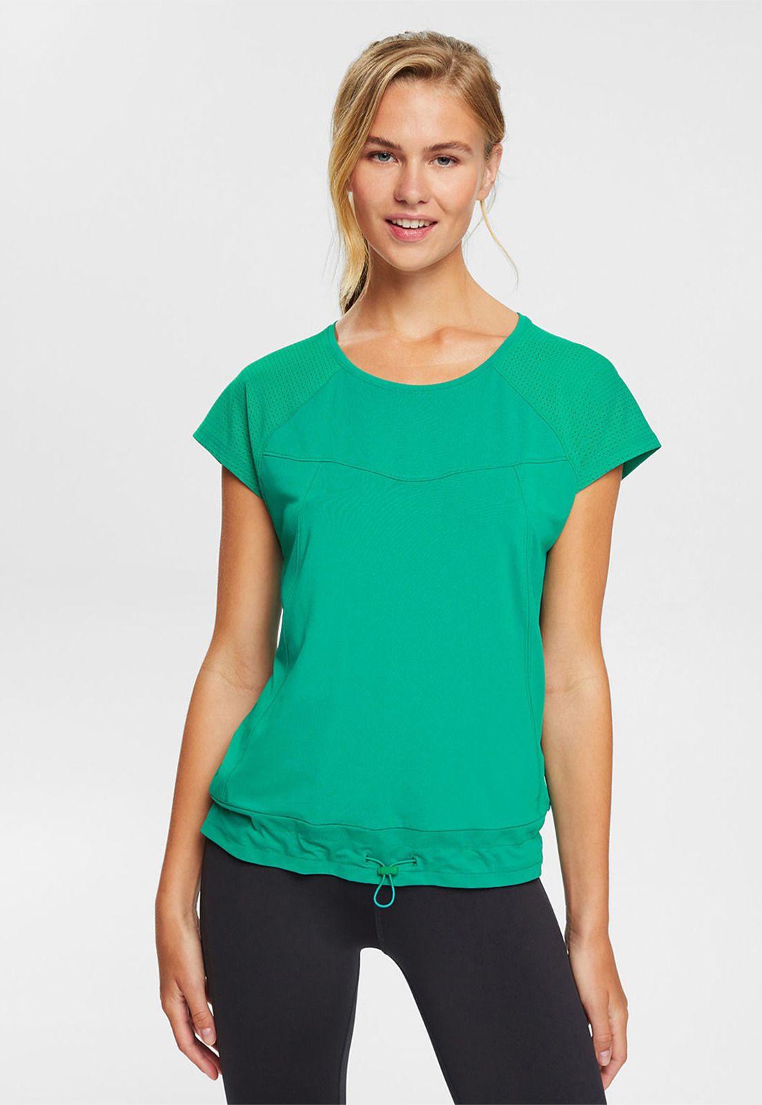 Polera Manga Corta Con Cordón Ajustable Mujer Esprit-0