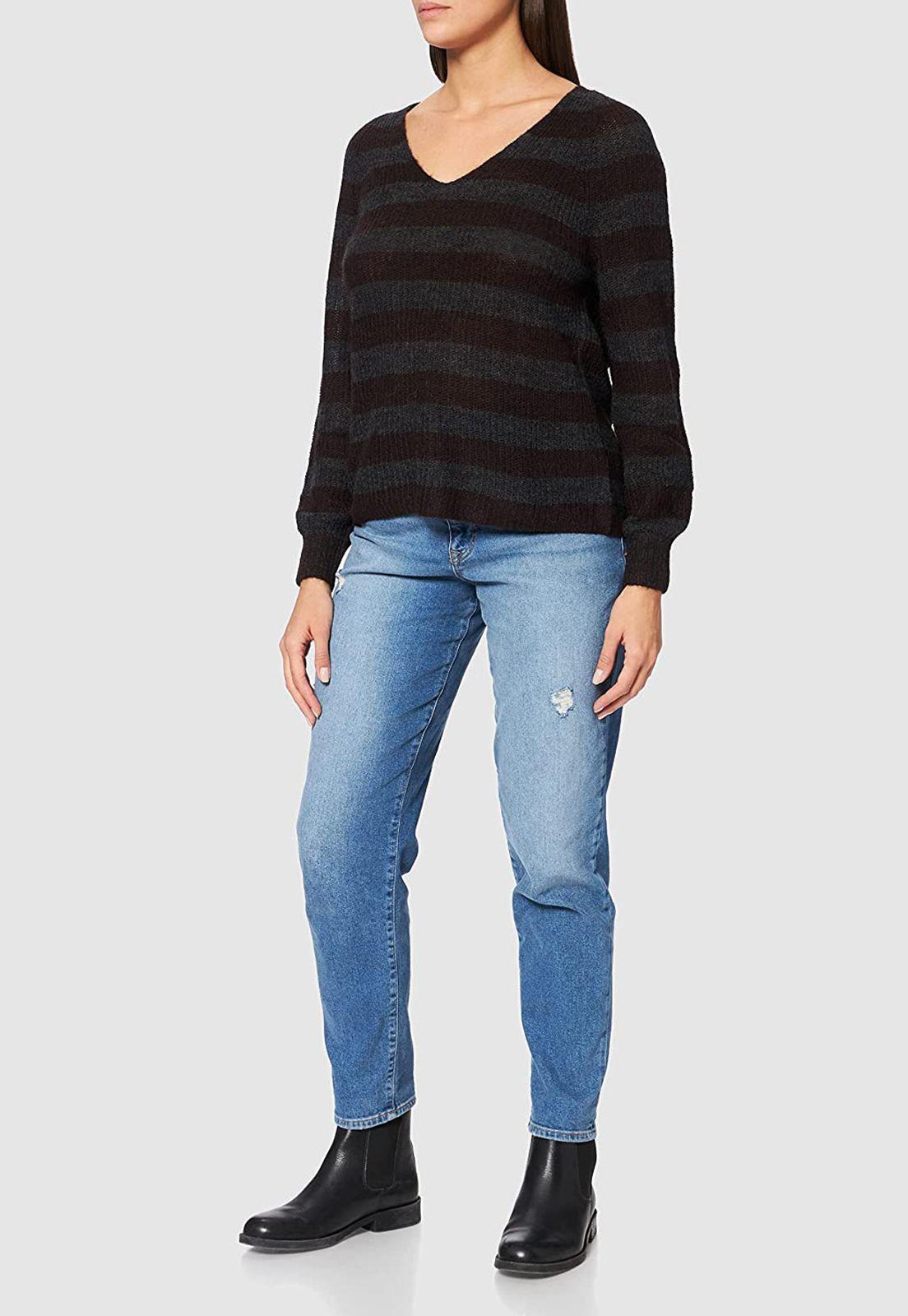 Sweater Con Cuello V Esprit Gris claro-0
