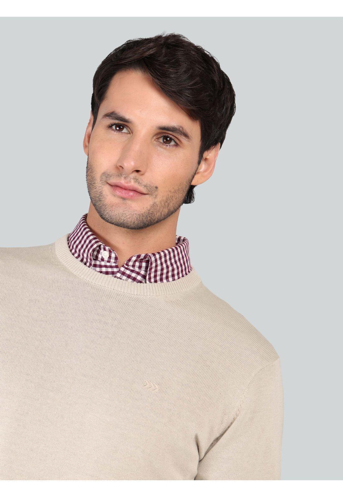 Sweater Cuello Redondo Regular Fit Beige Arrow SW33002BE-2
