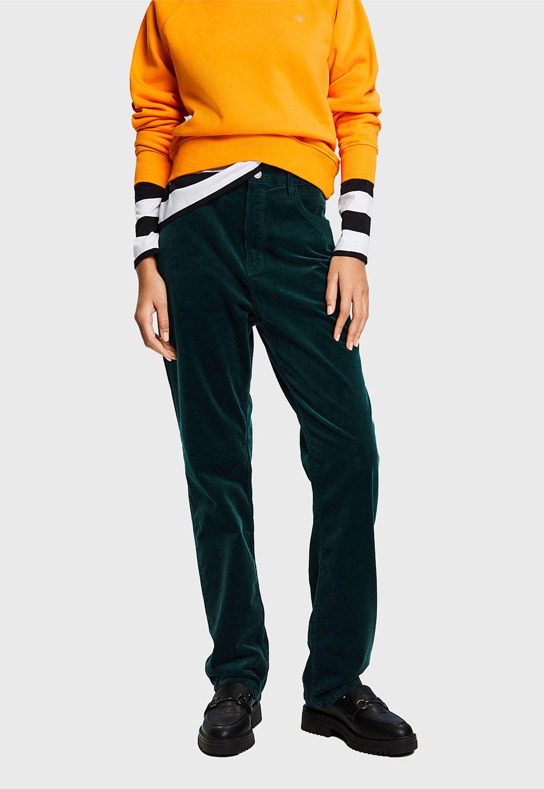 Pantalón De Pana De Tiro Alto Mujer Esprit-0