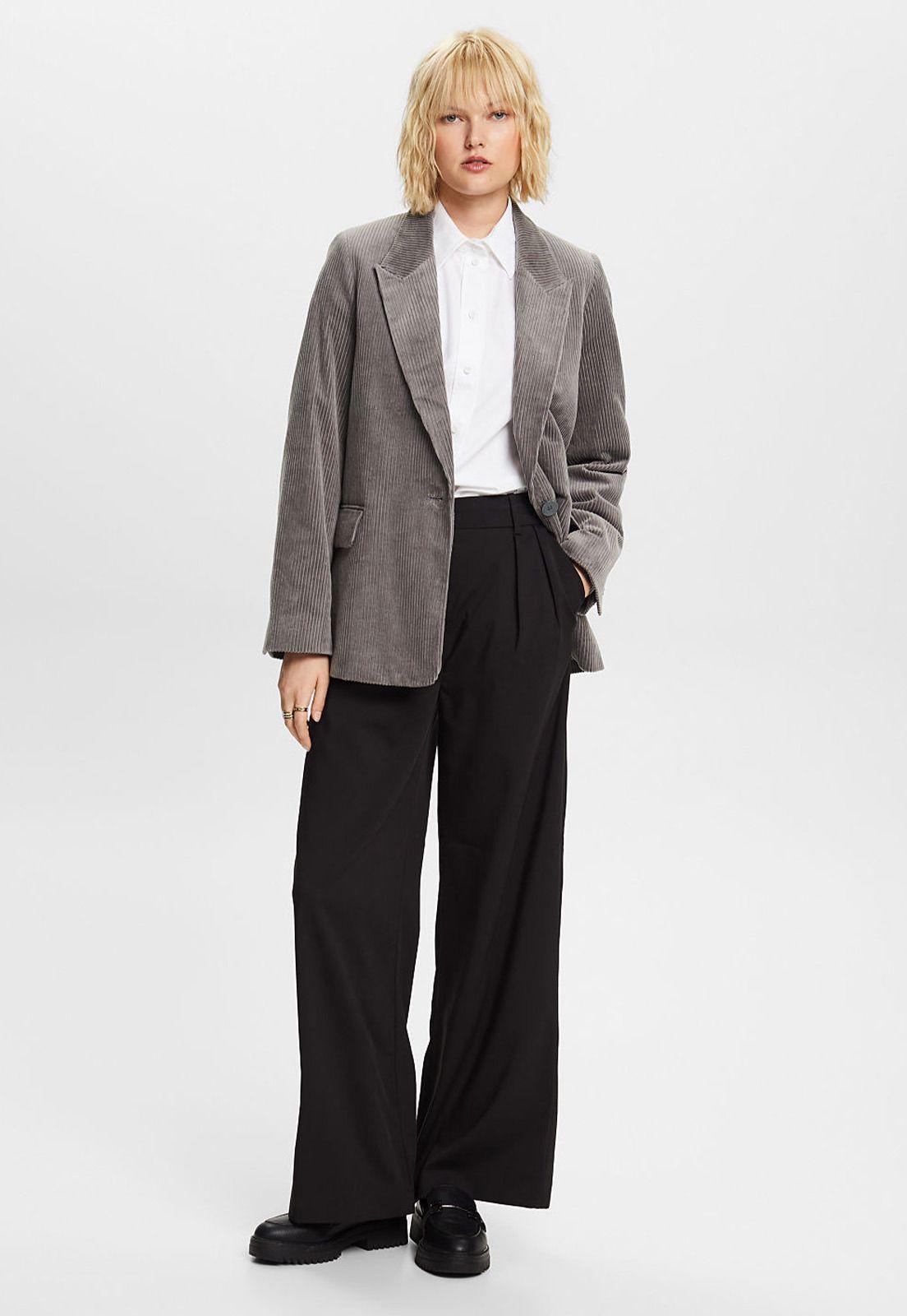 Blazer oversize con cuello de solapas y botón Mujer Esprit 093EO1G320-3