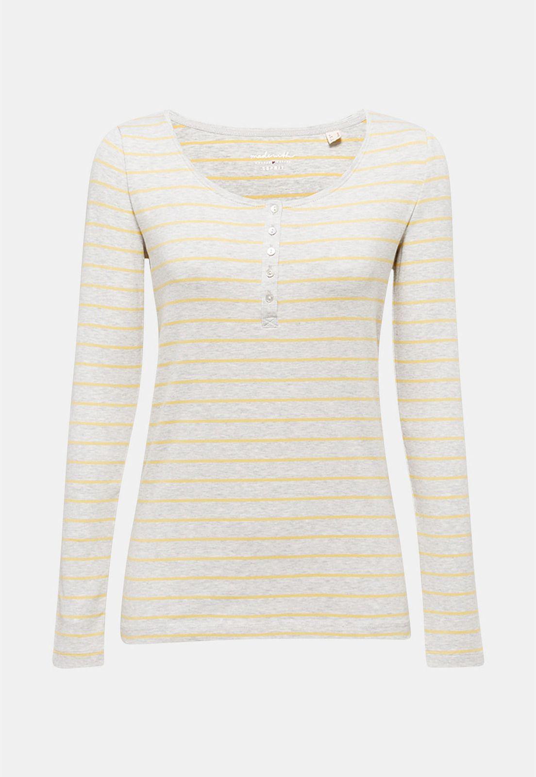 Polera De Manga Larga En Estilo Henley-3