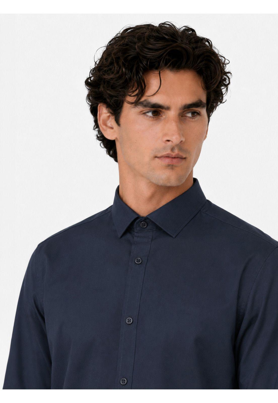 Camisa Formal Lisa Tailored Fit Azul Arrow ARM0613AZ-3
