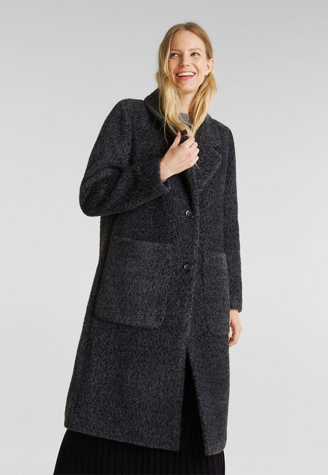 Abrigo Largo Mujer Con Botones  Esprit-0