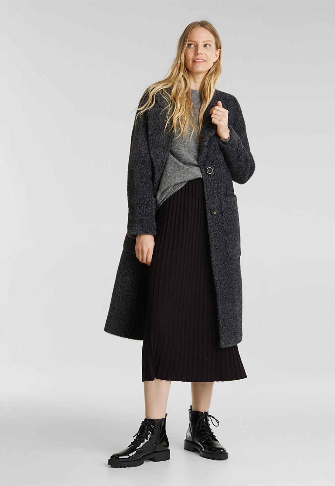 Abrigo Largo Mujer Con Botones  Esprit-2