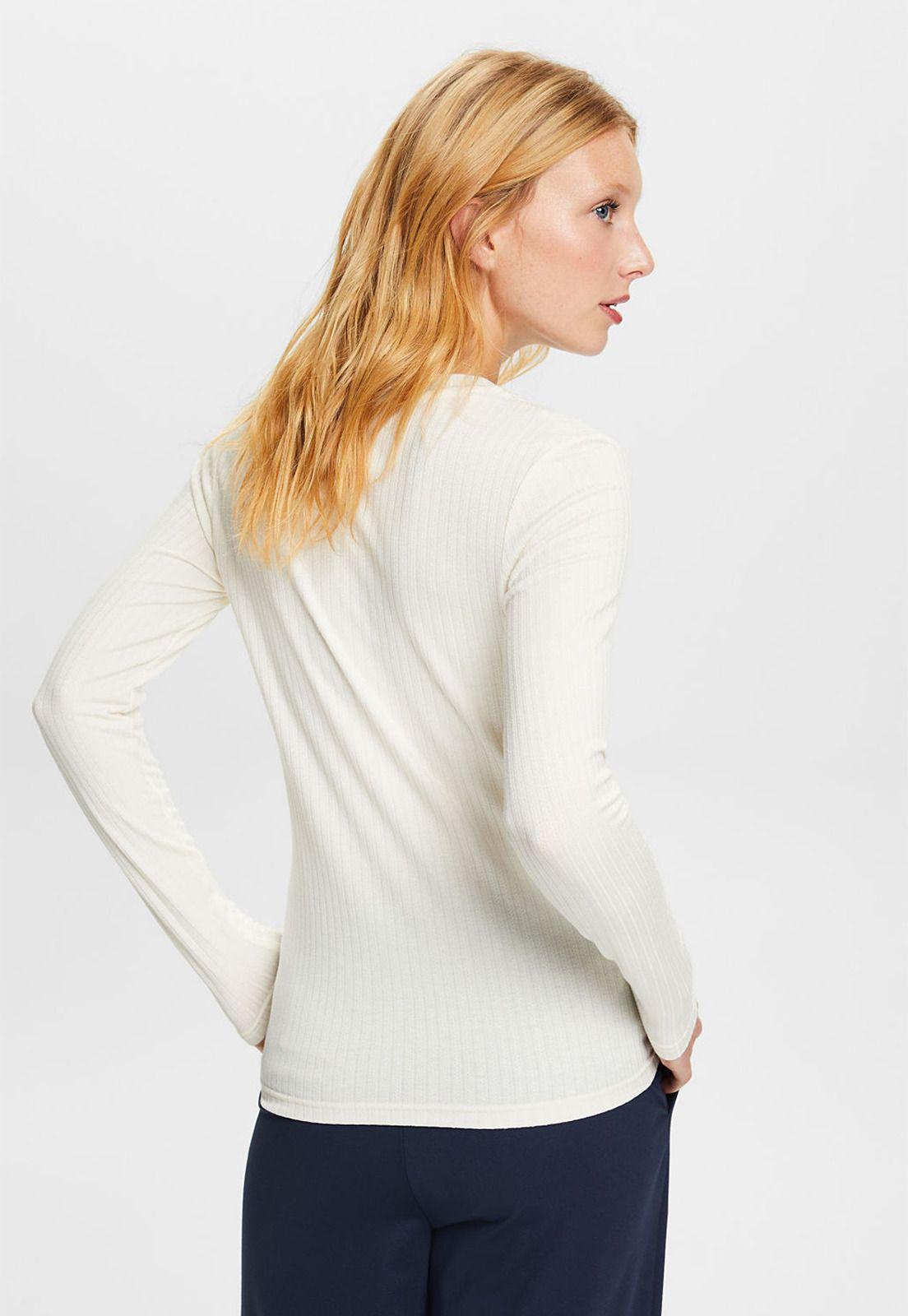 Polera De Punto Elástico Mujer Esprit 093EO1K302-1