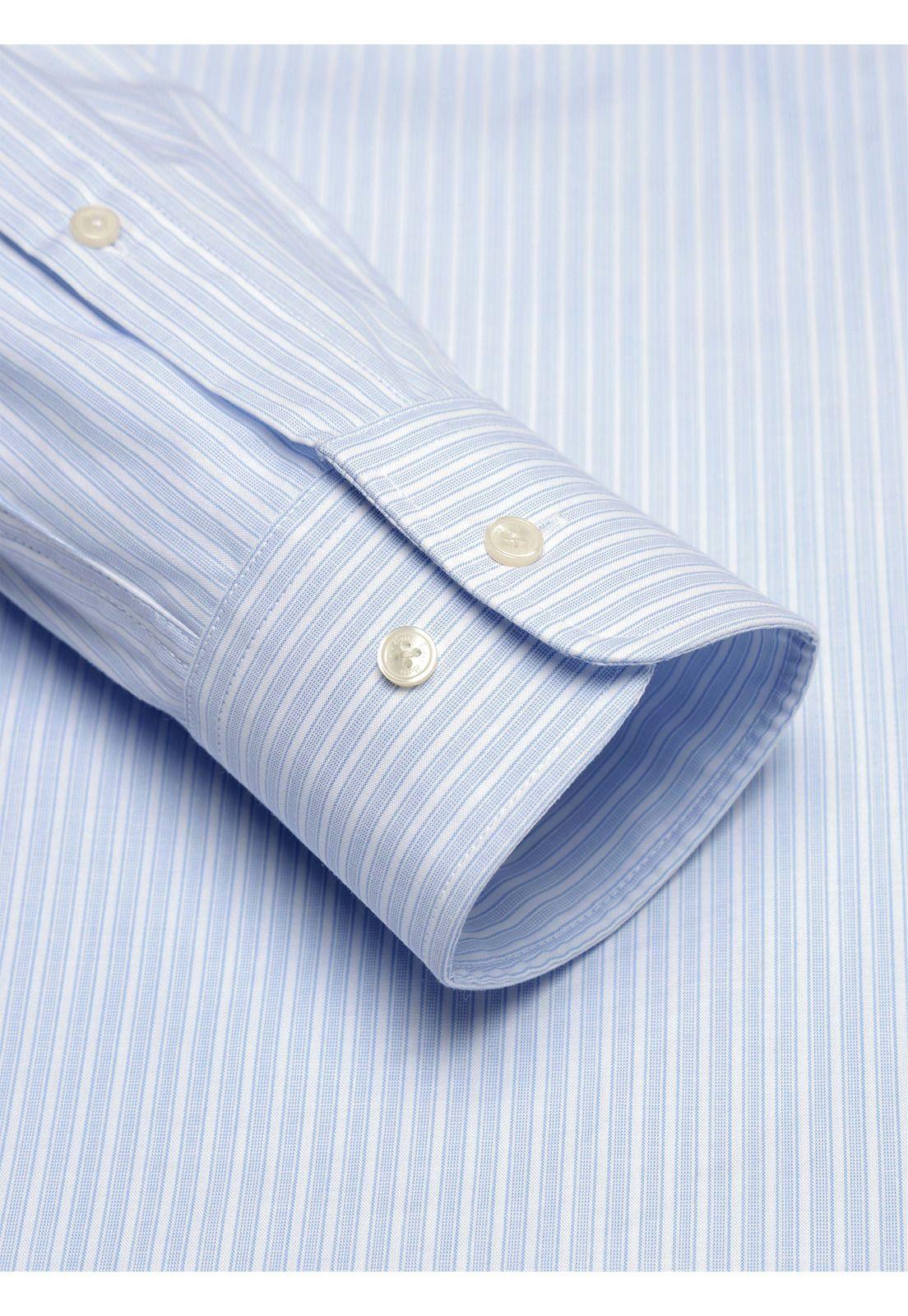 Camisa A Rayas Regular Fit Celeste Piero Butti PBDVF17CE-4