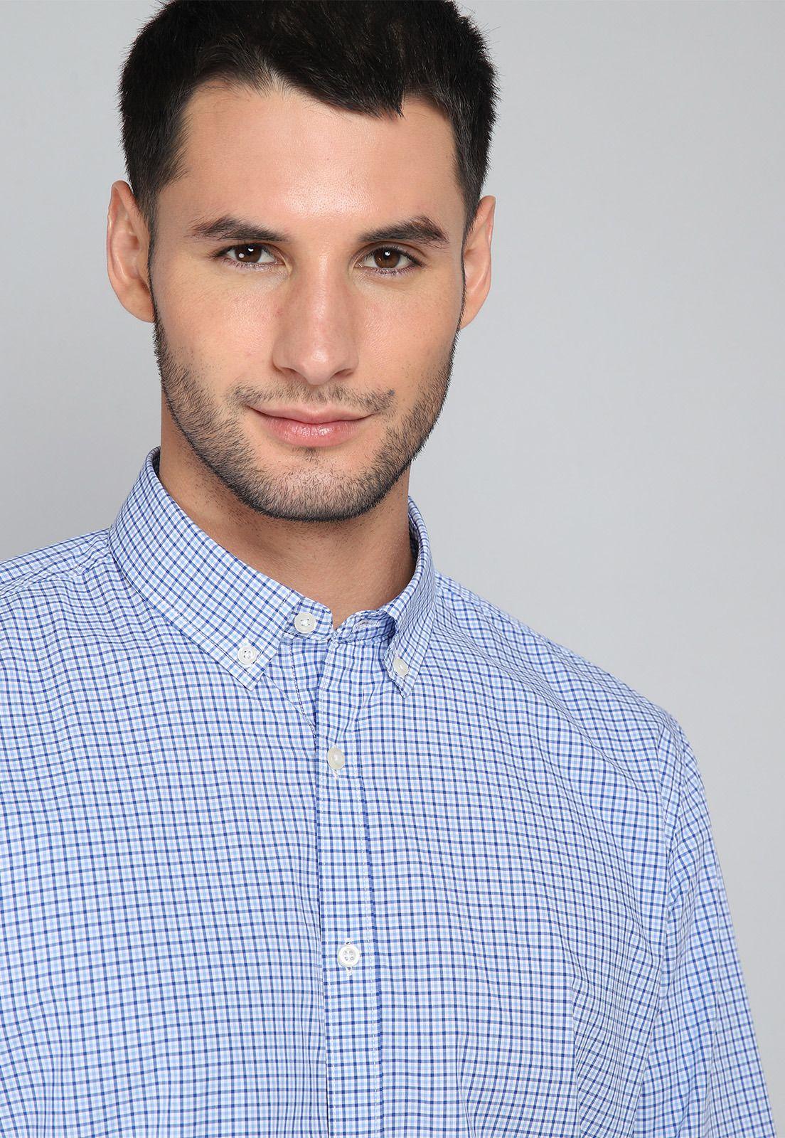 Camisa Cuadros Manga Larga Arrow CM31045AZ-2