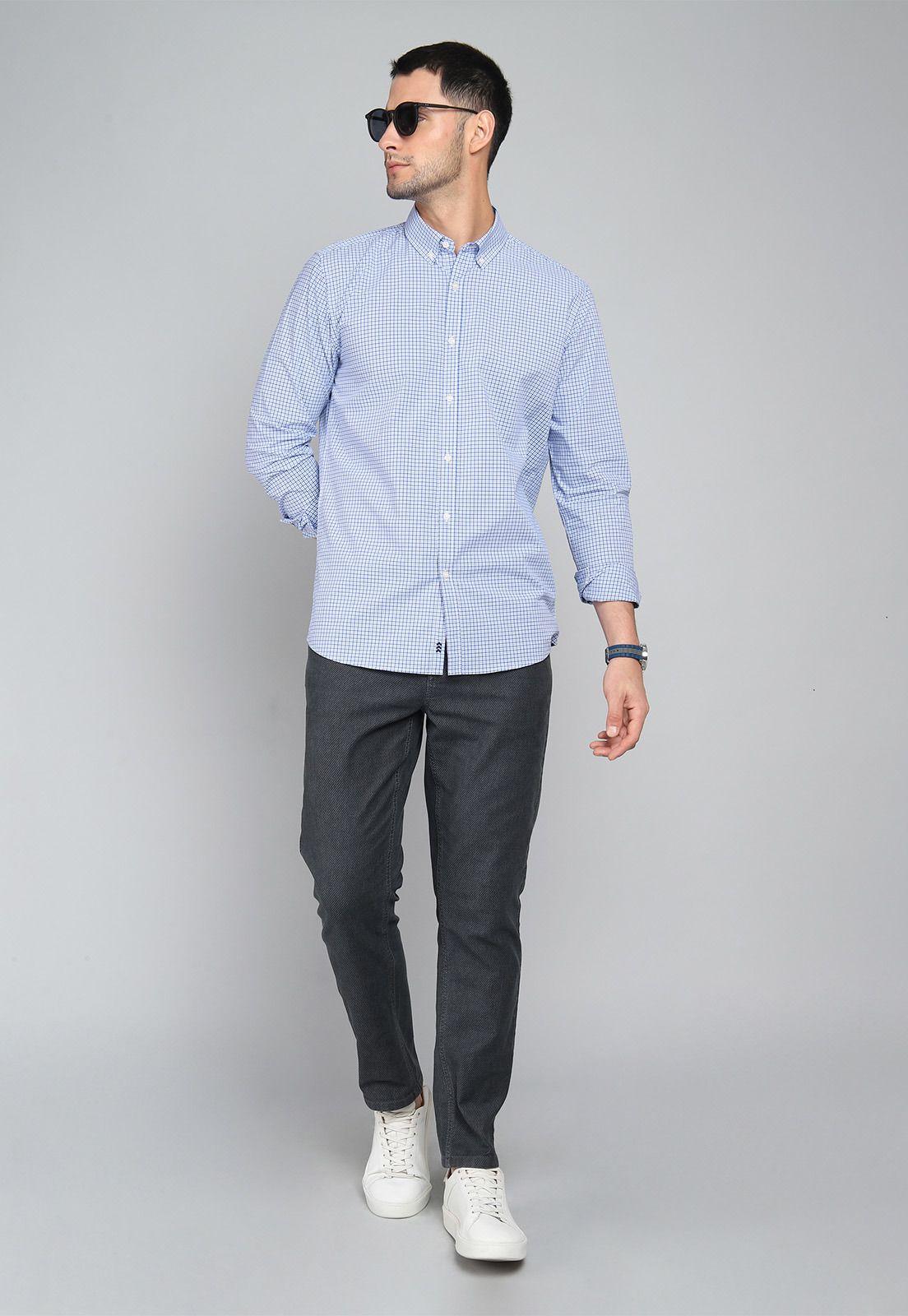 Camisa Cuadros Manga Larga Arrow CM31045AZ-3