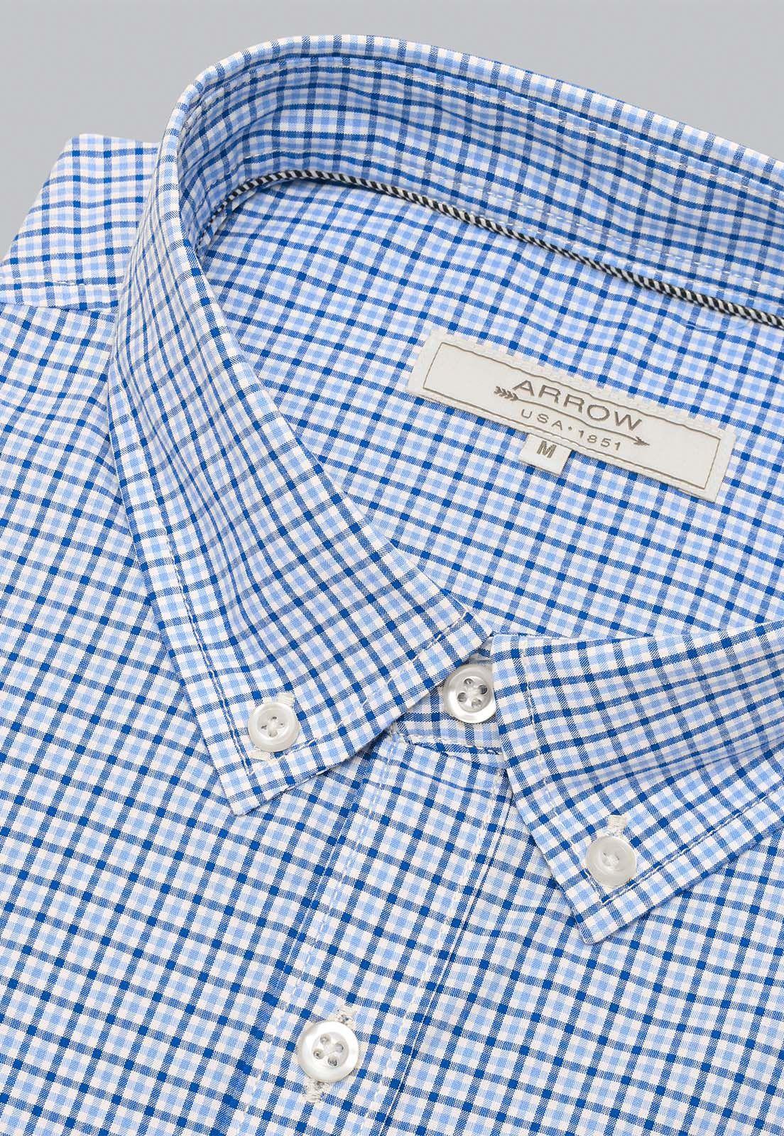 Camisa Cuadros Manga Larga Arrow CM31045AZ-4