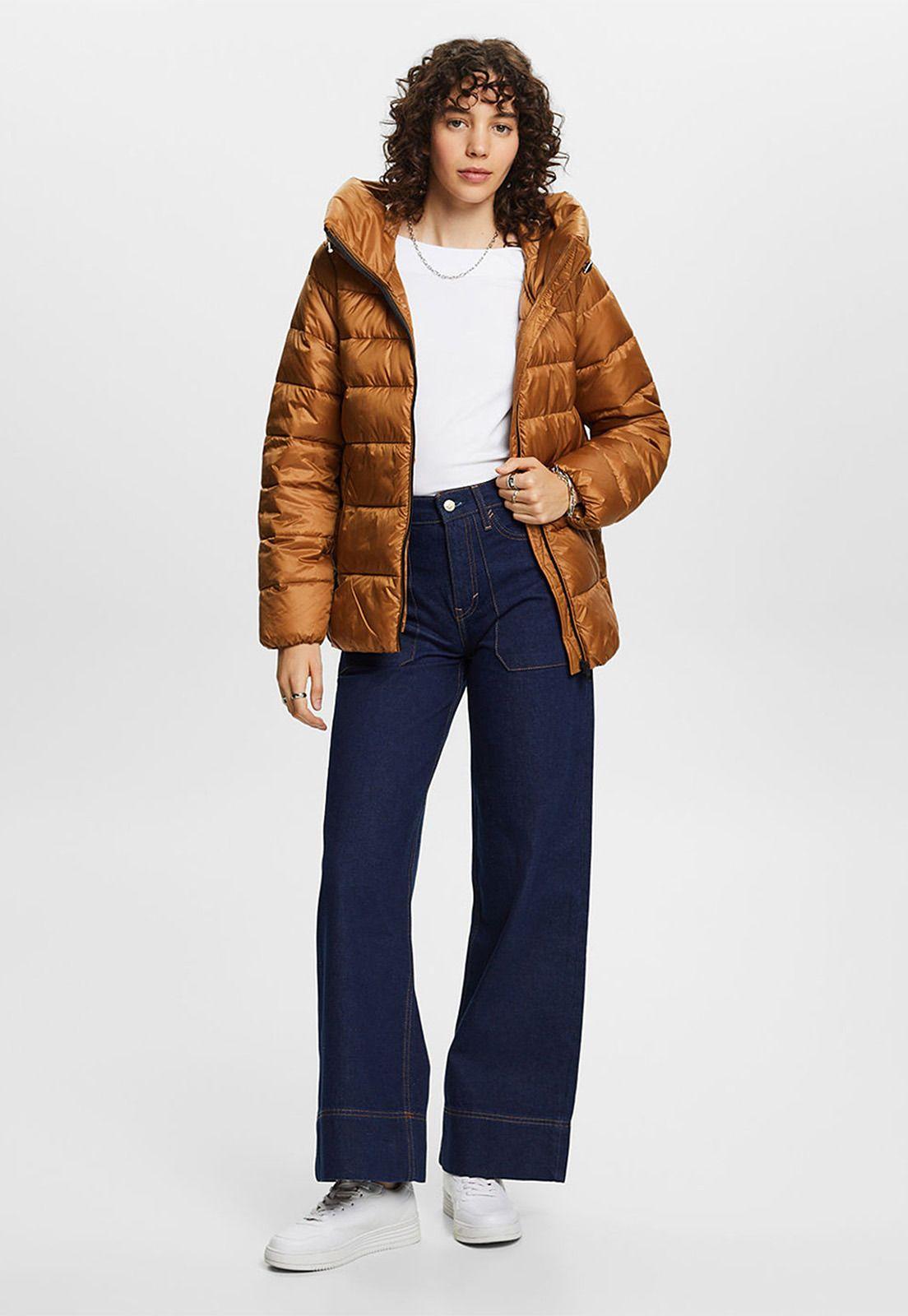 Chaqueta Acolchada Con Cuello Alto Mujer Esprit-0