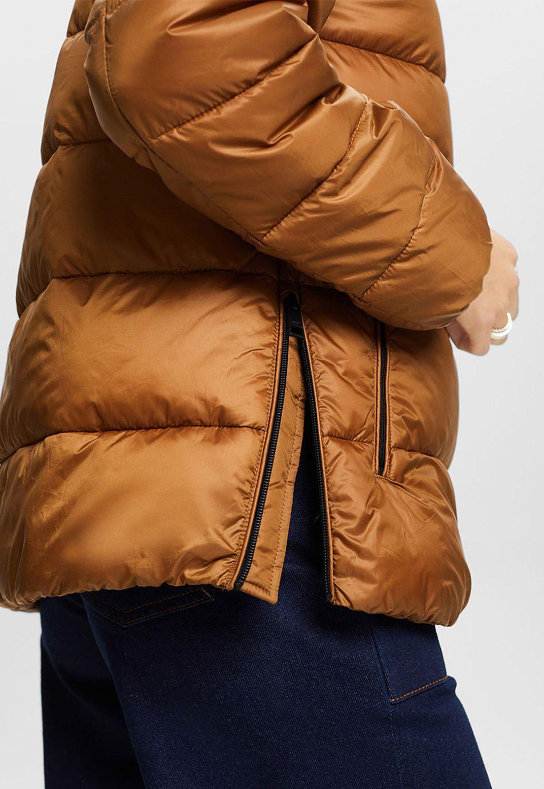 Chaqueta Acolchada Con Cuello Alto Mujer Esprit-3