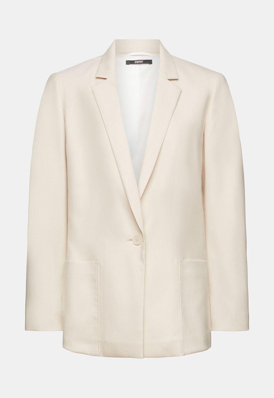 Blazer Con Bolsillos Aplicados Mujer Esprit-3