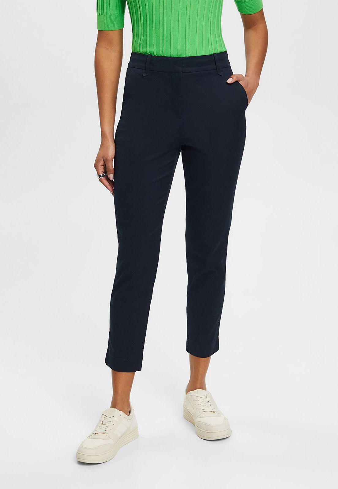Pantalones De Corte Ceñido Mujer Esprit Azul marino-0