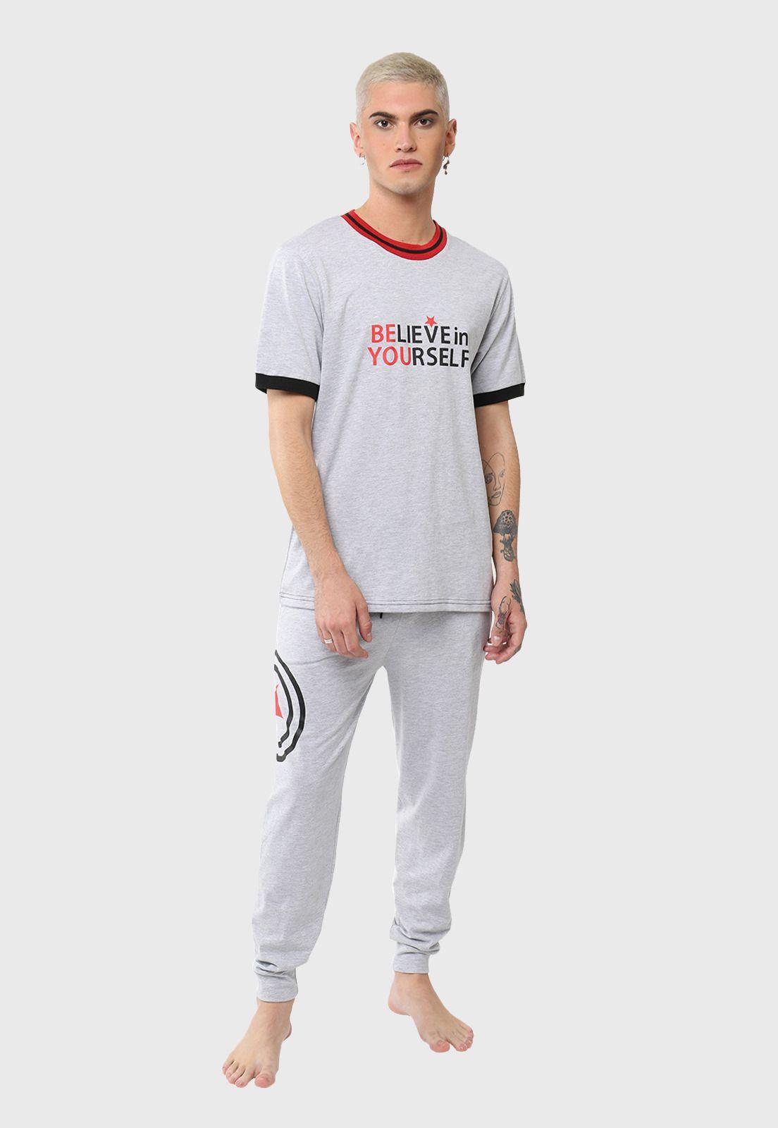 Pijama Largo Gris SVPJH06GR-0