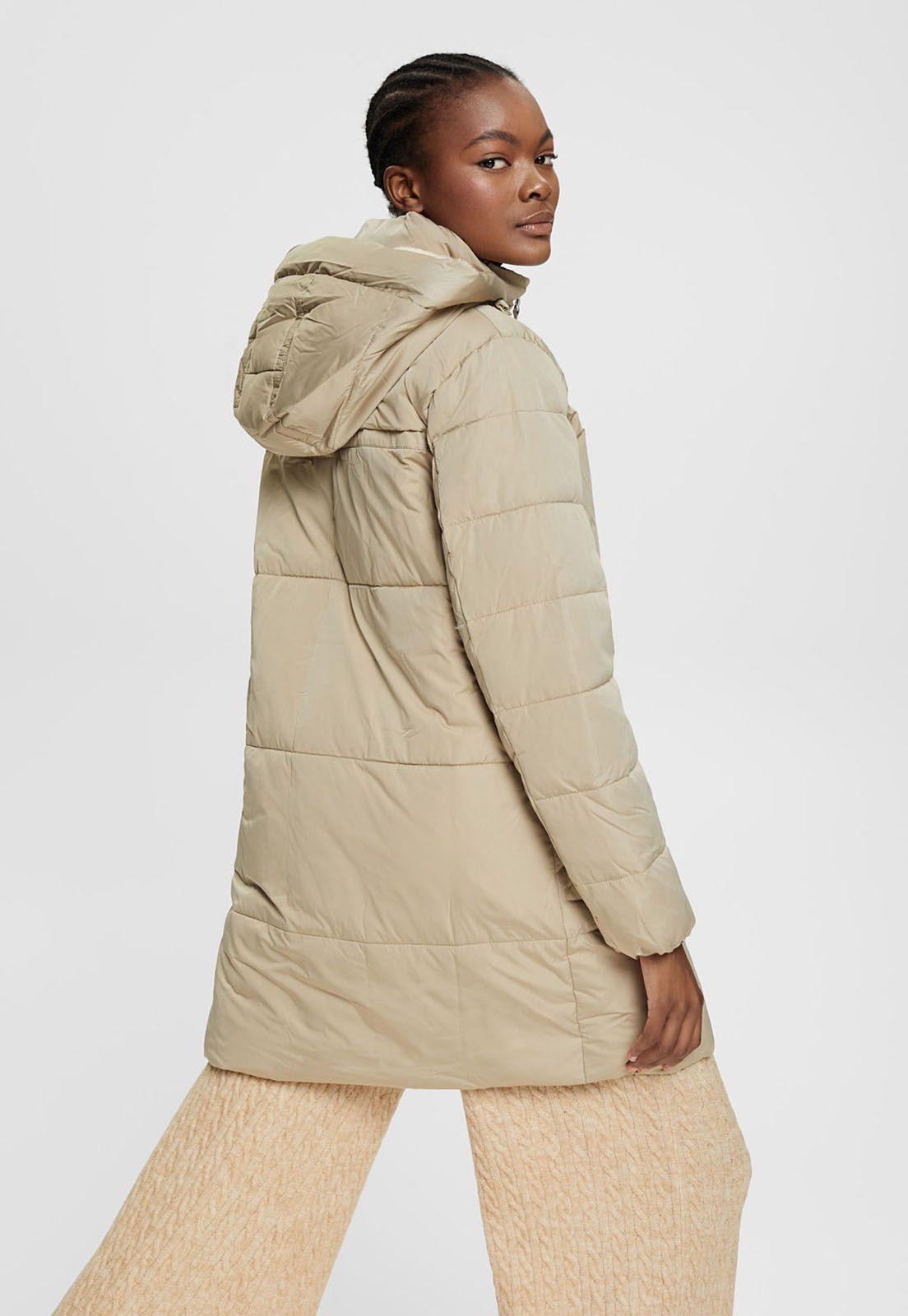 Parka Acolchada Con Capucha Separable Mujer Esprit-1