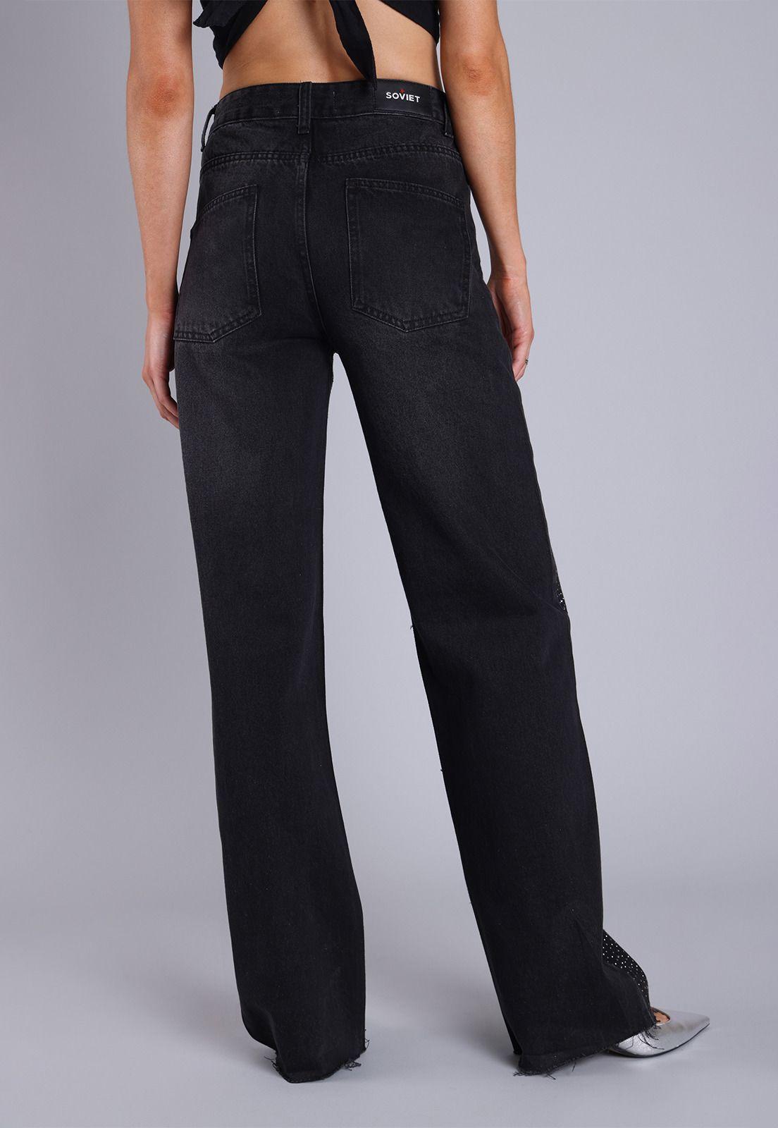 Jeans Straight Strass Mujer Soviet-1