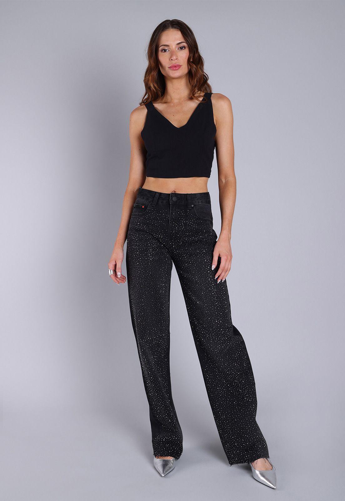 Jeans Straight Strass Mujer Soviet-4