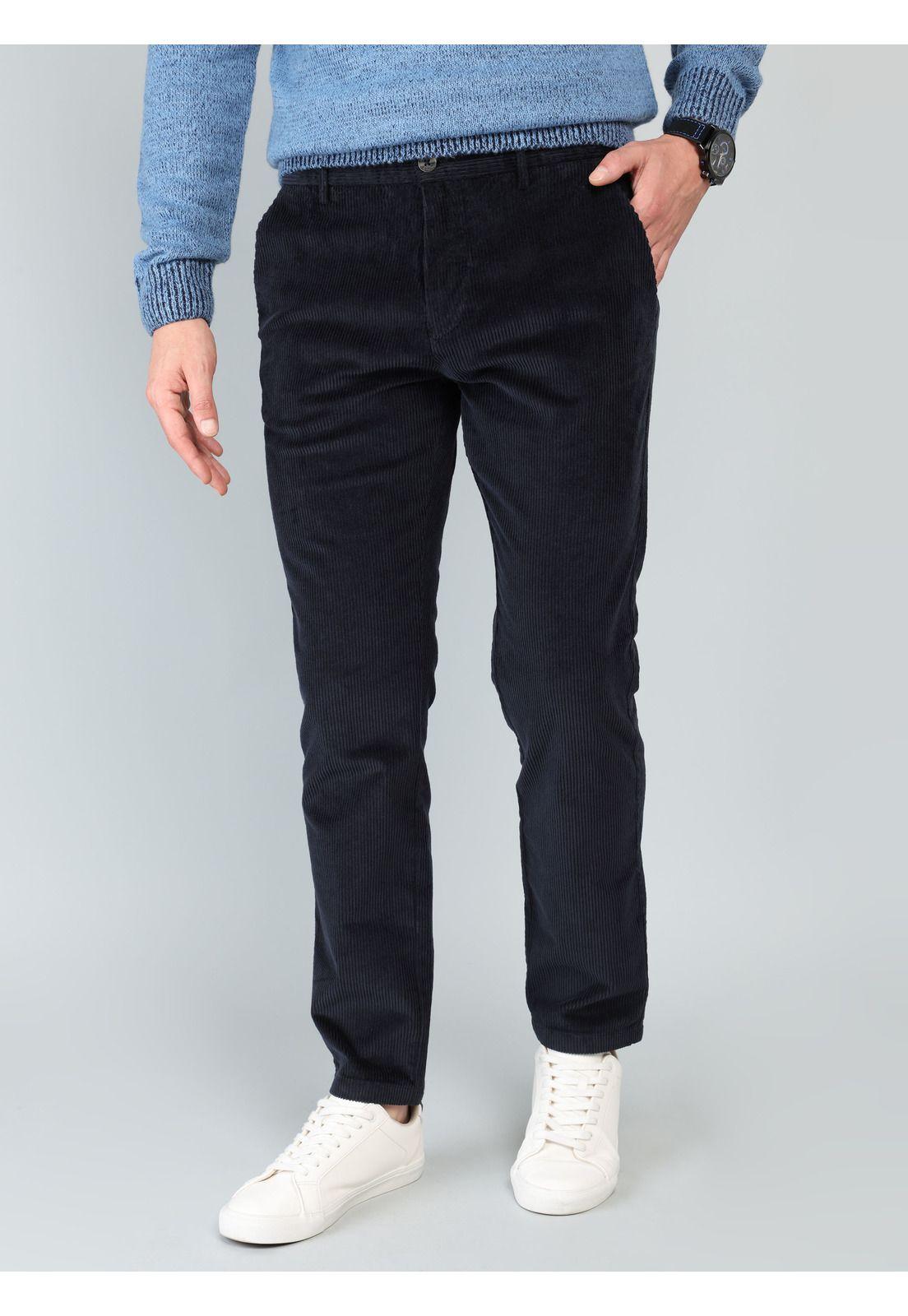 Pantalón Cotelé Spandex Regular Fit Azul Marino Arrow PA33032NB-0