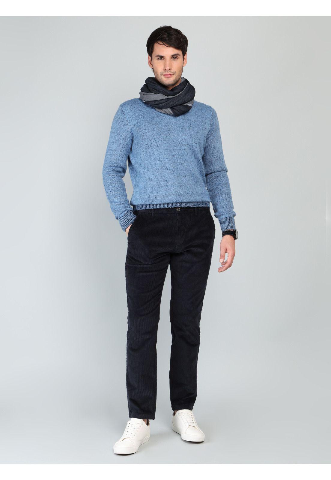 Pantalón Cotelé Spandex Regular Fit Azul Marino Arrow PA33032NB-3