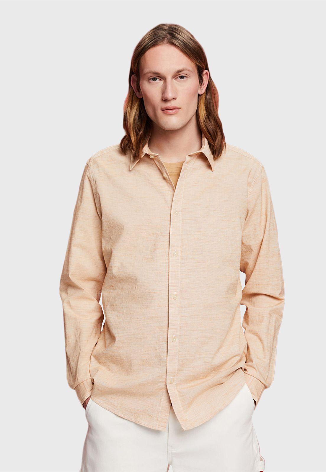Camisa De Algodón Sostenible Hombre Esprit-0