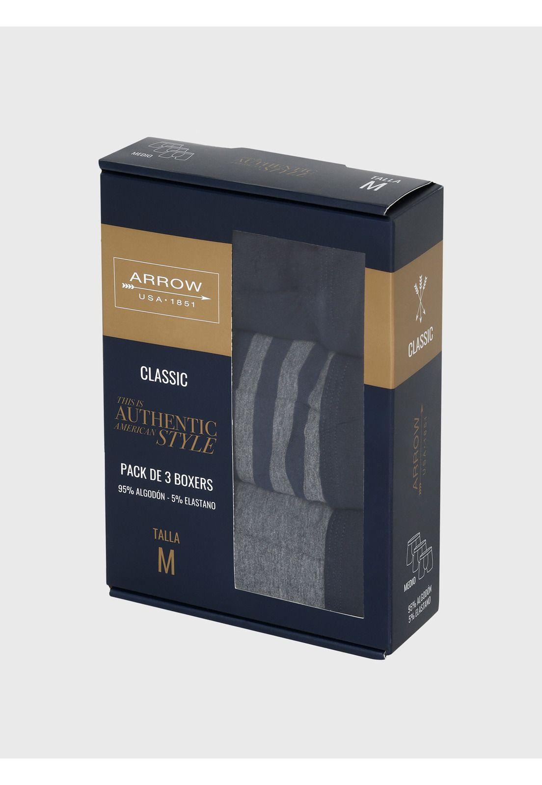 Boxer 3 Unidades Regular Fit Multicolor Arrow BOD3036SU-4