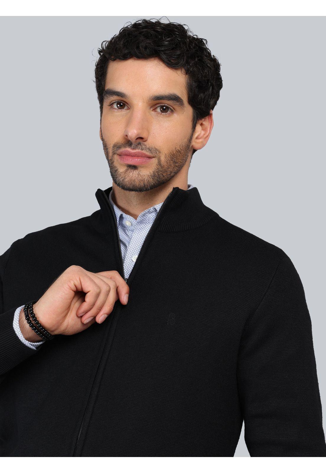 Sweater Cuello Alto Con Cierre Piero Butti PBCII23NE-2