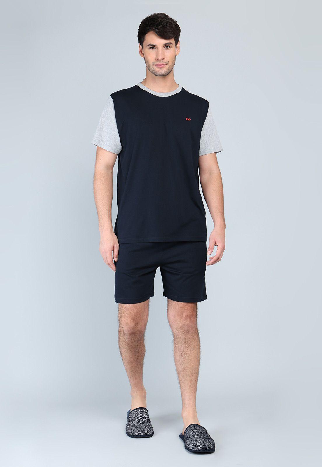 Pijama Corto Cuello Redondo Arrow P1V3222AZ-3