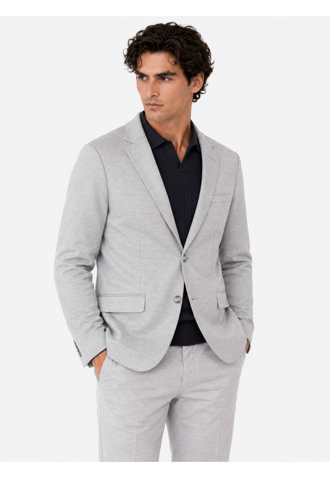 Traje Poli Viscosa Tailored Fit Gris Arrow AM34020GR-2