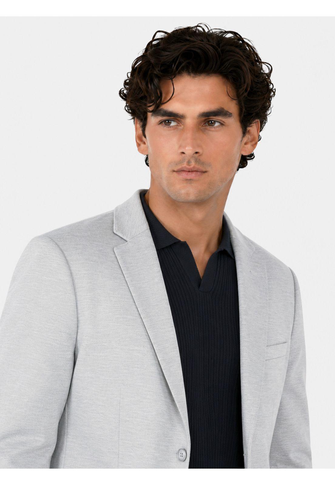Traje Poli Viscosa Tailored Fit Gris Arrow AM34020GR-3