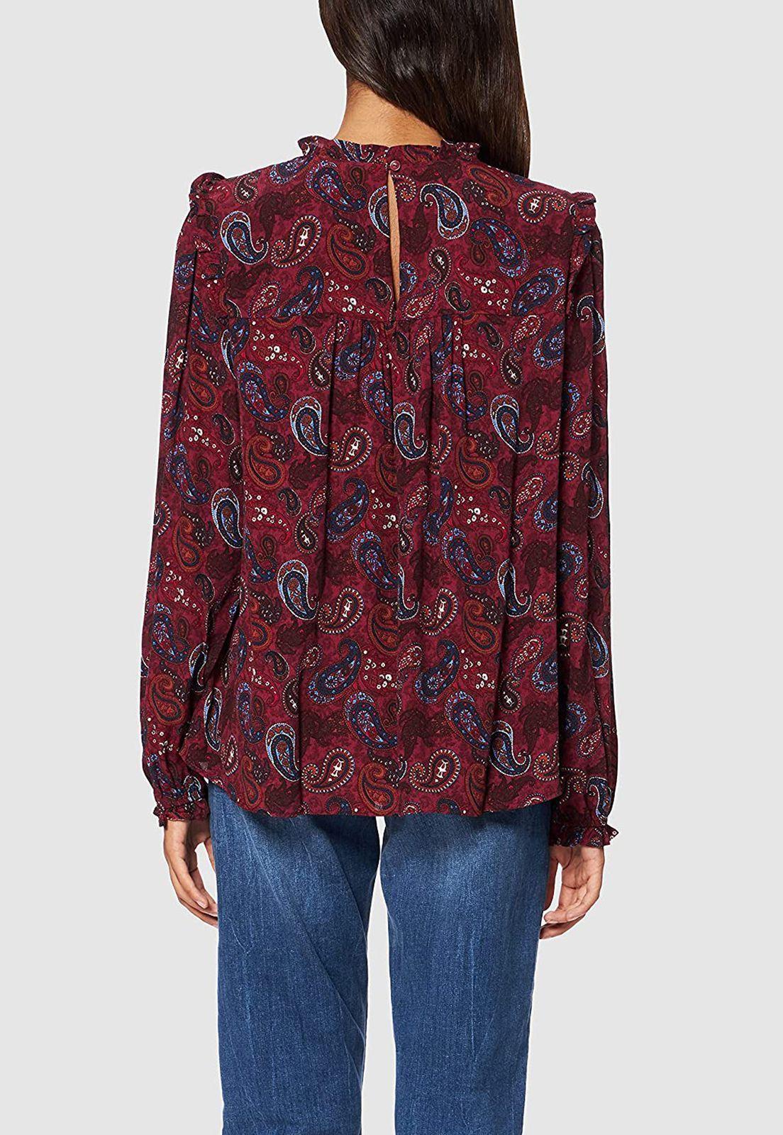 Blusa Estampada Manga Larga Esprit Azul marino-1