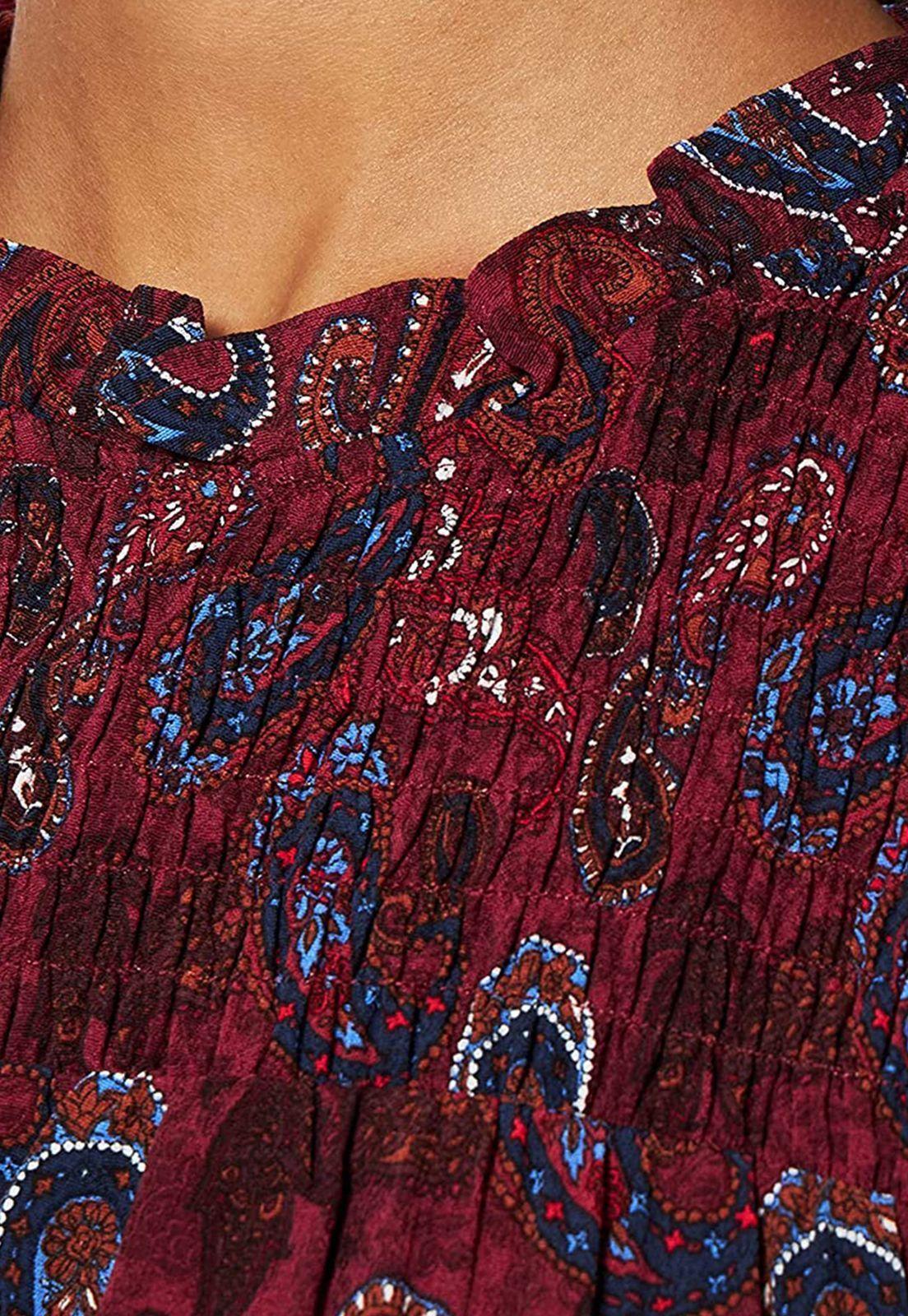 Blusa Estampada Manga Larga Esprit Azul marino-2