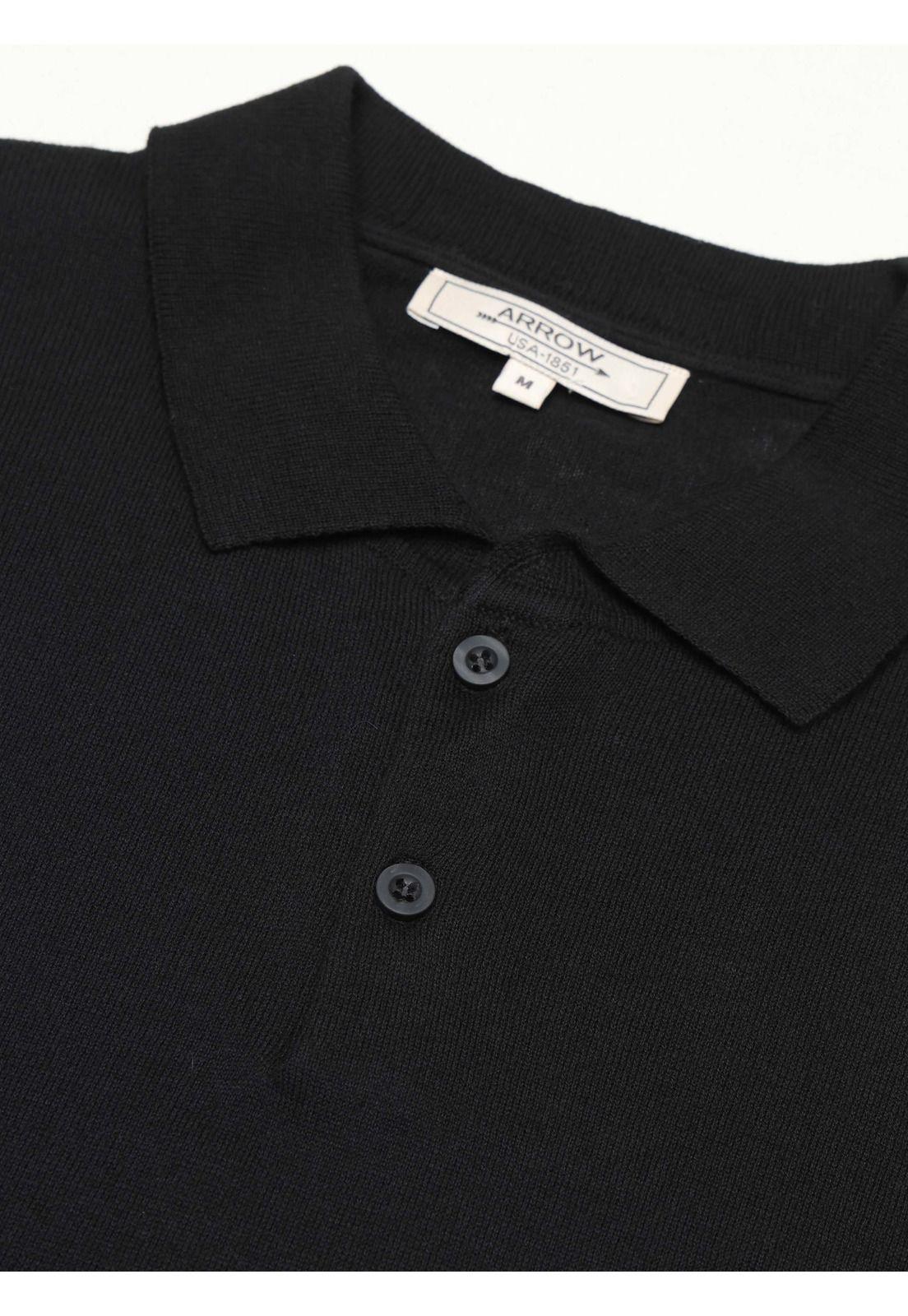 Polera Tejida Regular Fit Negro Arrow PO34045NE-4
