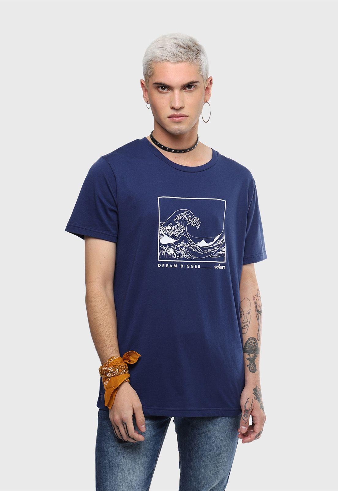 Polera Manga Corta Azul Soviet SVPO250AZ-0