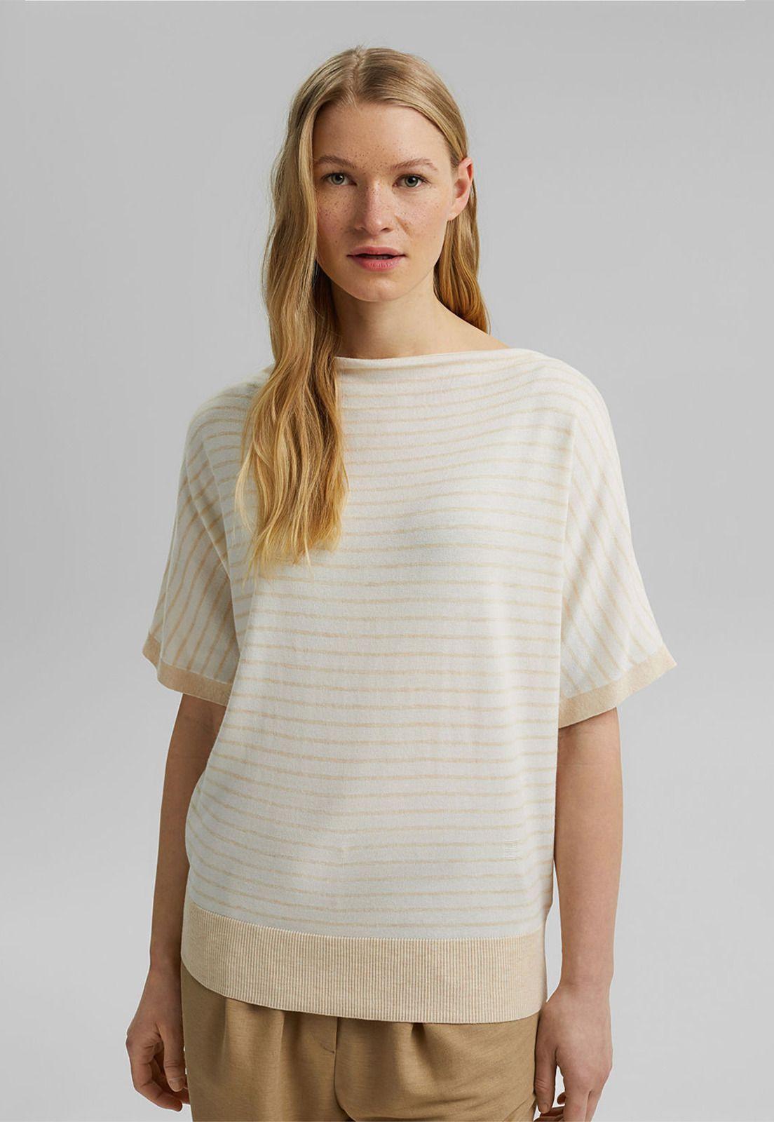 Sweater Mujer De Rayas Manga Corta Esprit-0