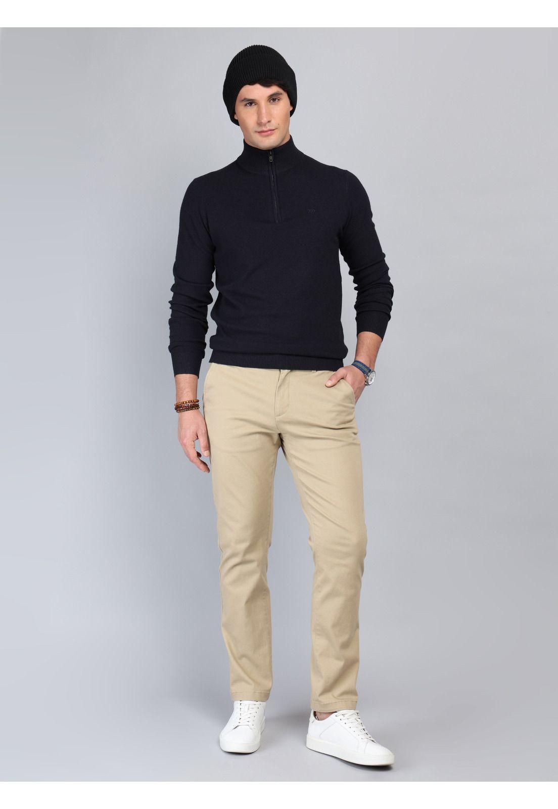 Sweater Cuello Alto Regular Fit Azul Marino Arrow SW33007NB-3