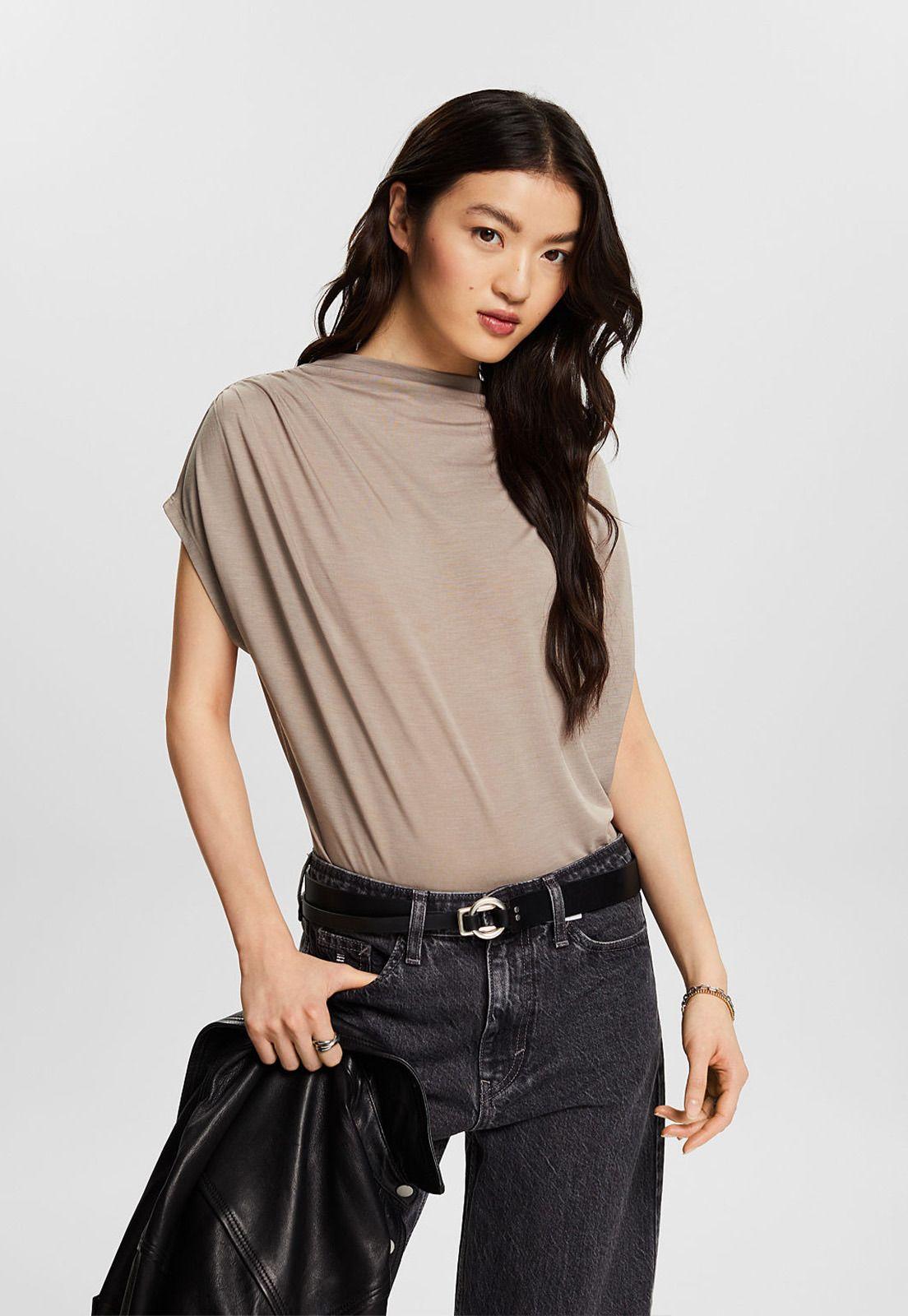 Polera Con Cuello Alto Mujer Esprit 024EE1K305-0