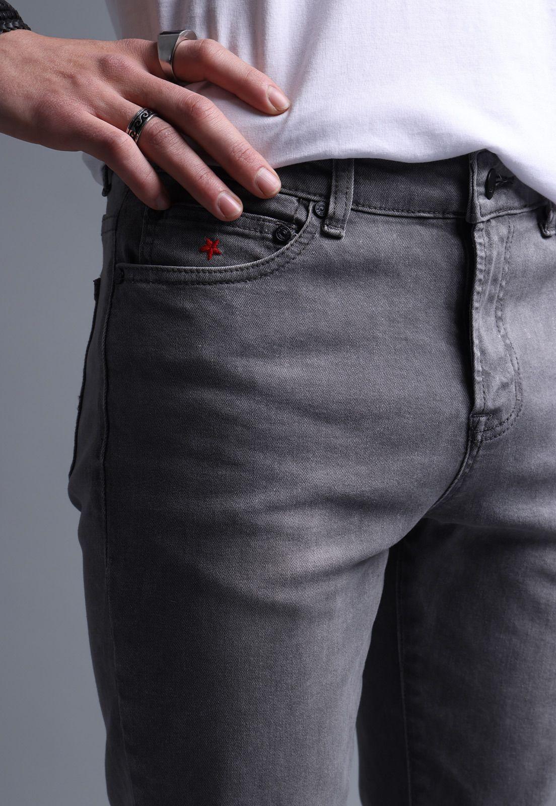 Jeans Slim Fit Focalizado Soviet SJEHI30GR-1