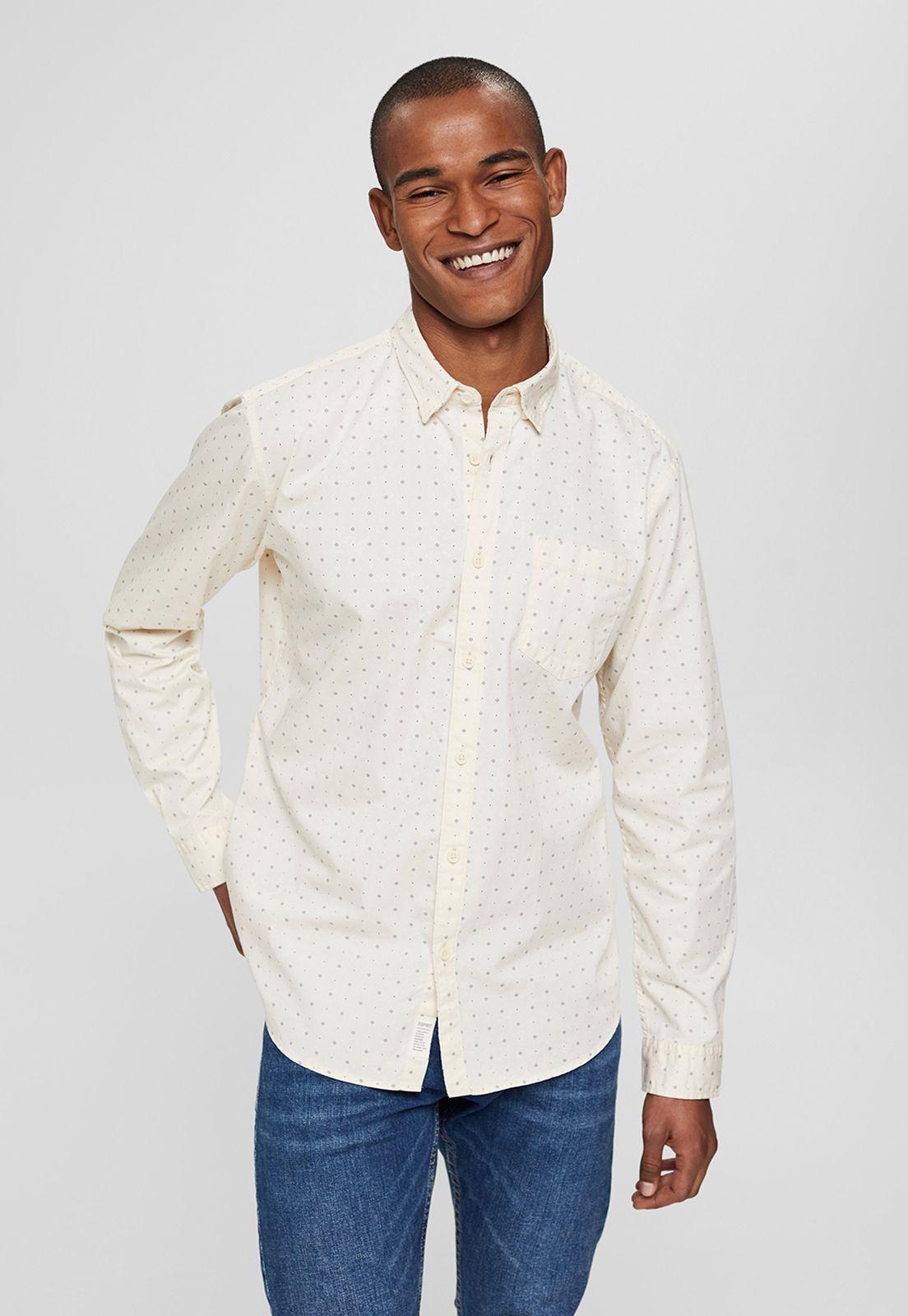 Camisa slim con estampado Esprit-0