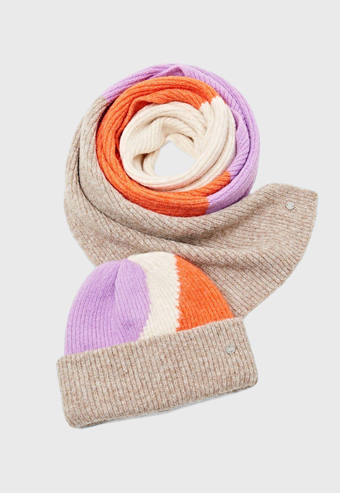 Set De Regalo Gorro Y Bufanda De Punto Acanalado Mujer Esprit-0