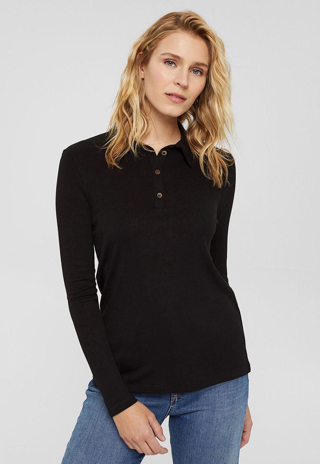 Polera Mujer Manga Larga De Lyocell Tencel™ Esprit-0