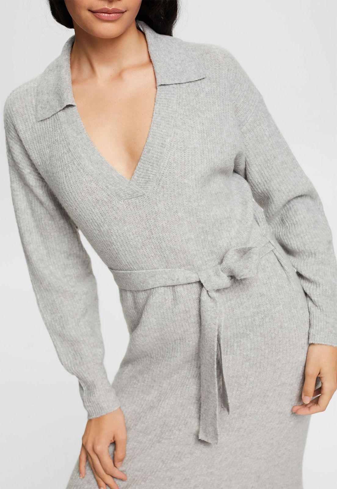 Vestido Midi Con Cinturón Mujer Esprit-2