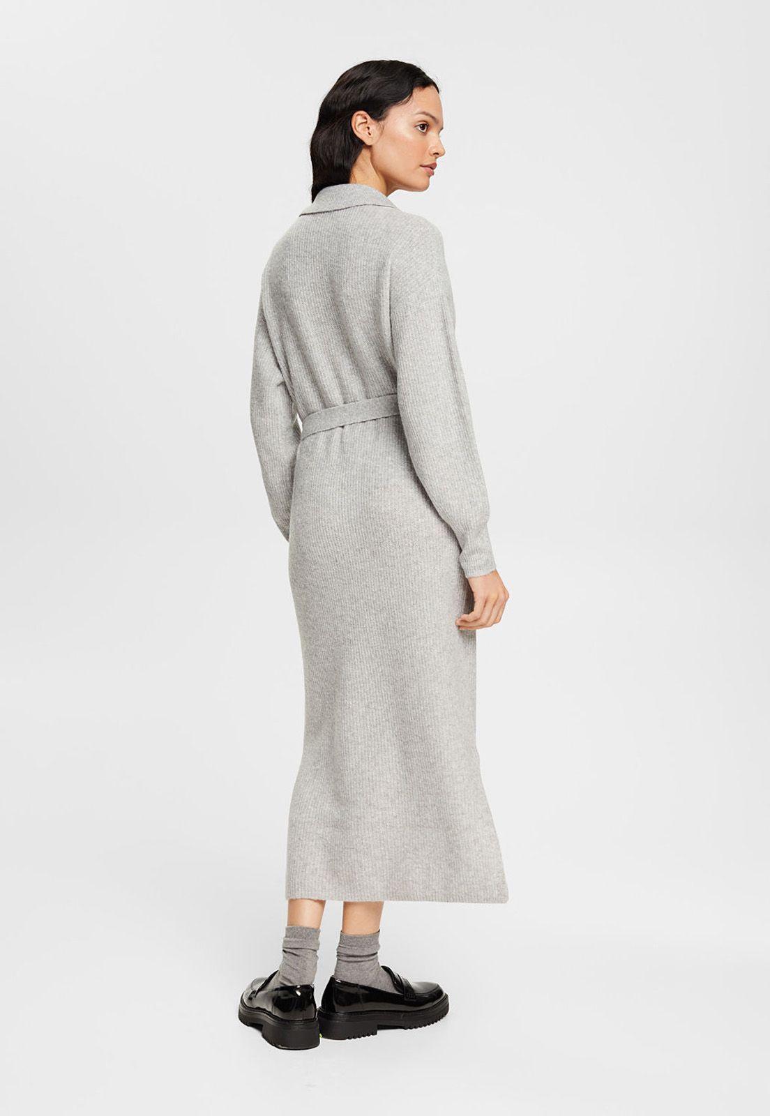 Vestido Midi Con Cinturón Mujer Esprit-1