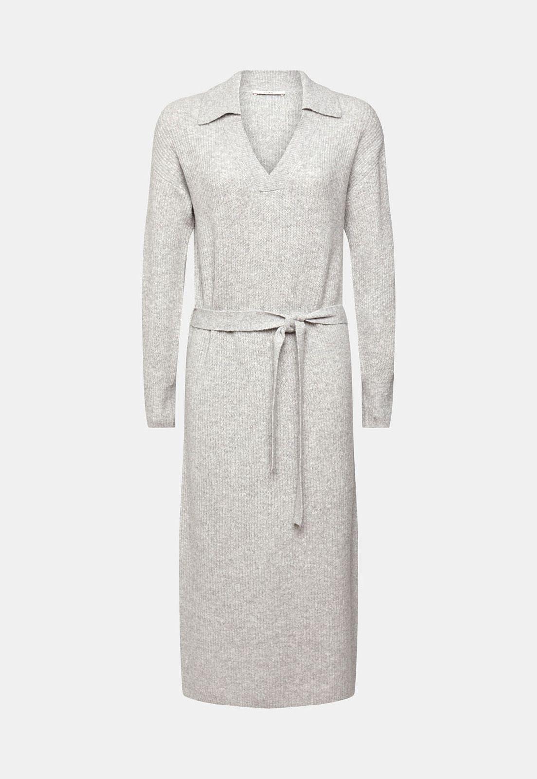 Vestido Midi Con Cinturón Mujer Esprit-3