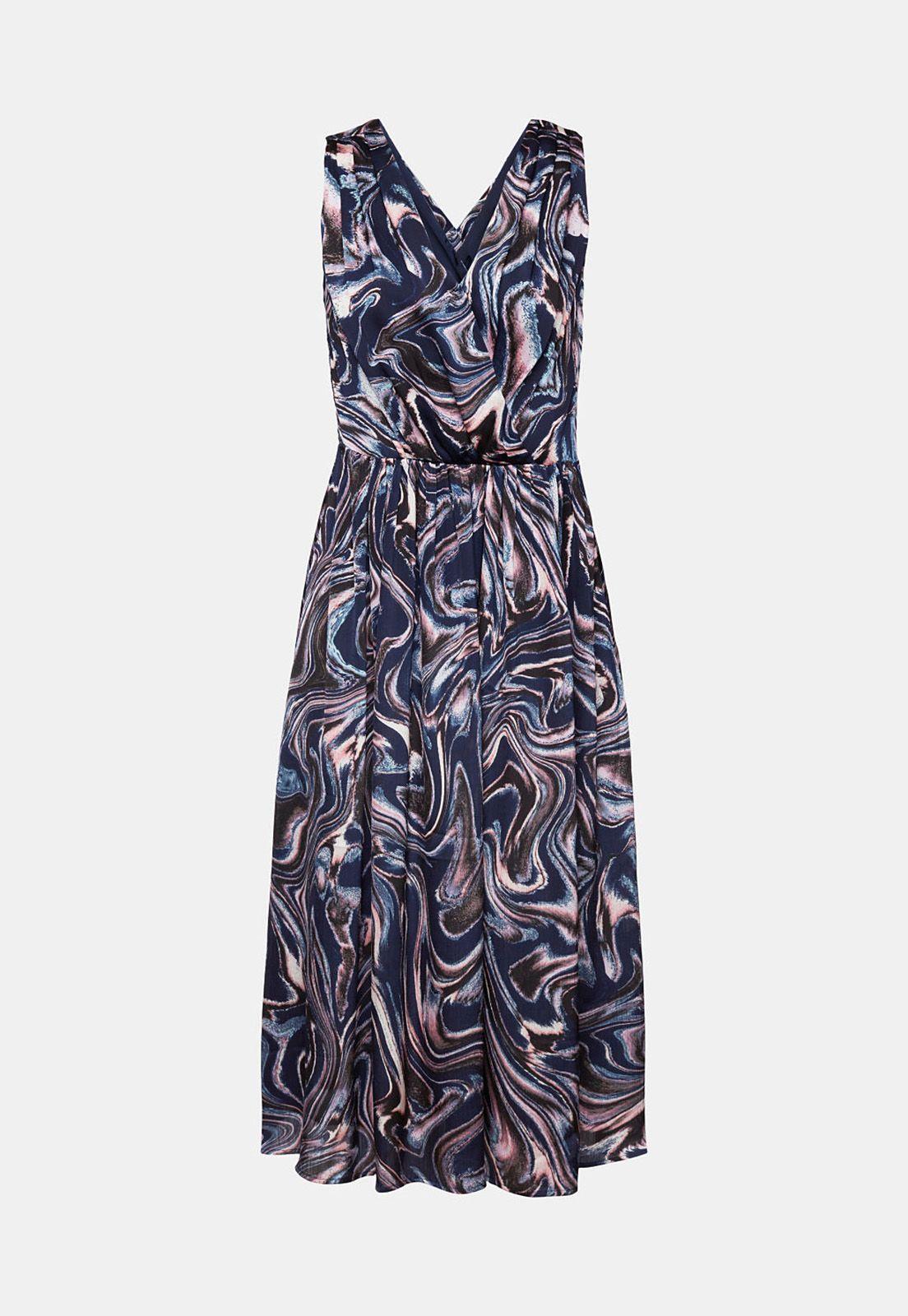 Vestido Midi Sin Mangas Con Estampado Mujer Esprit-3