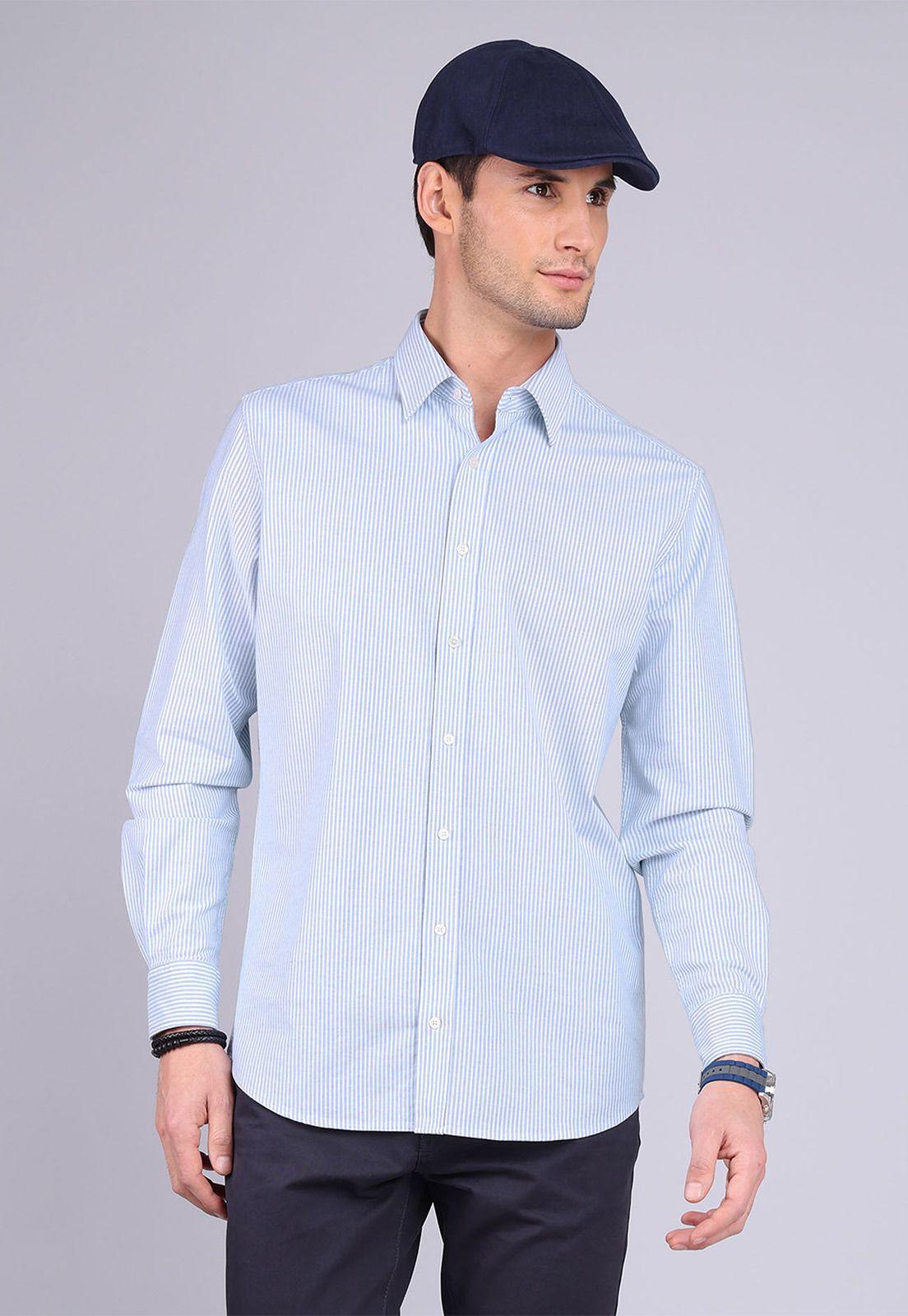 Camisa Oxford Spandex Manga Larga Arrow-0