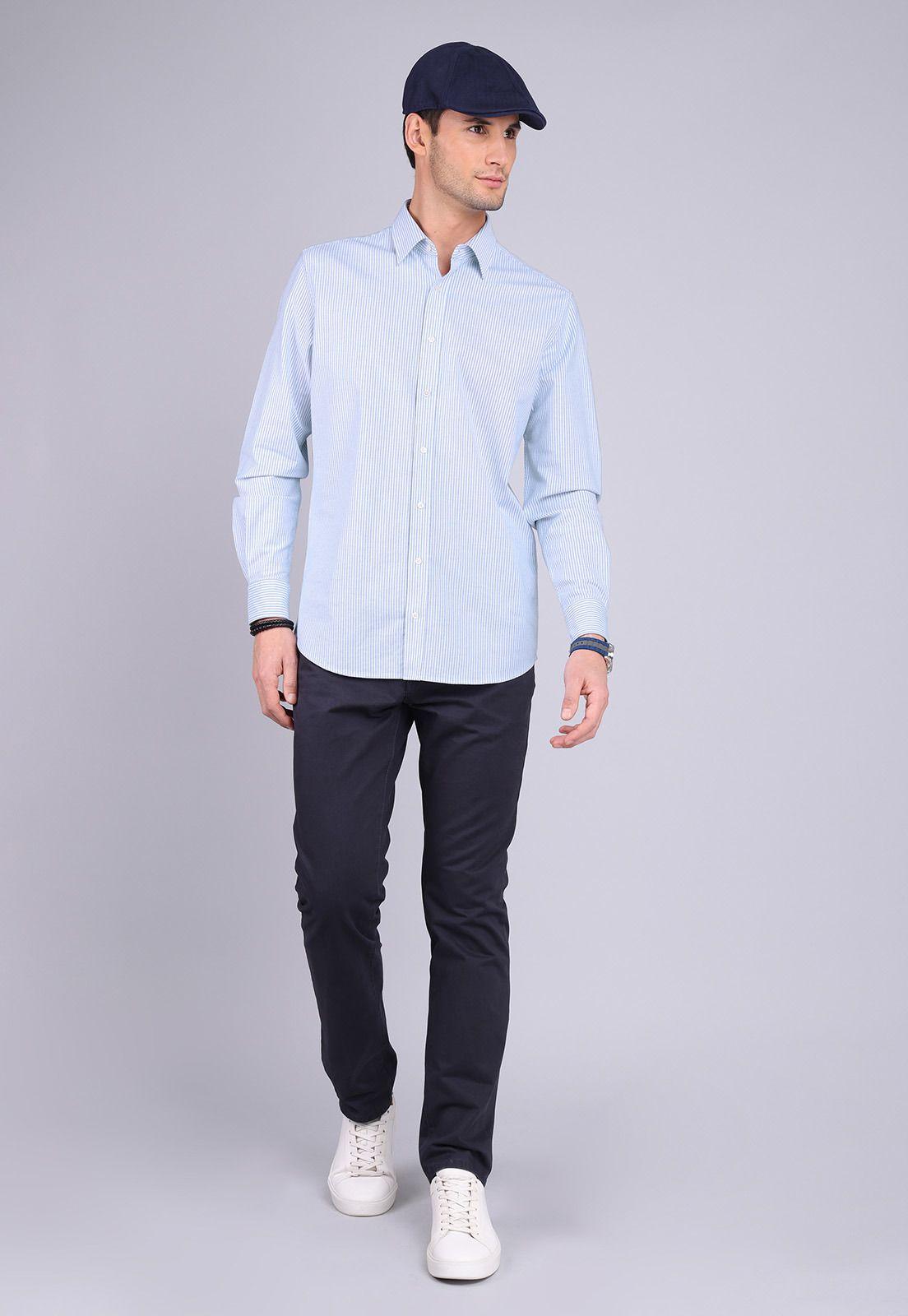 Camisa Oxford Spandex Manga Larga Arrow-2